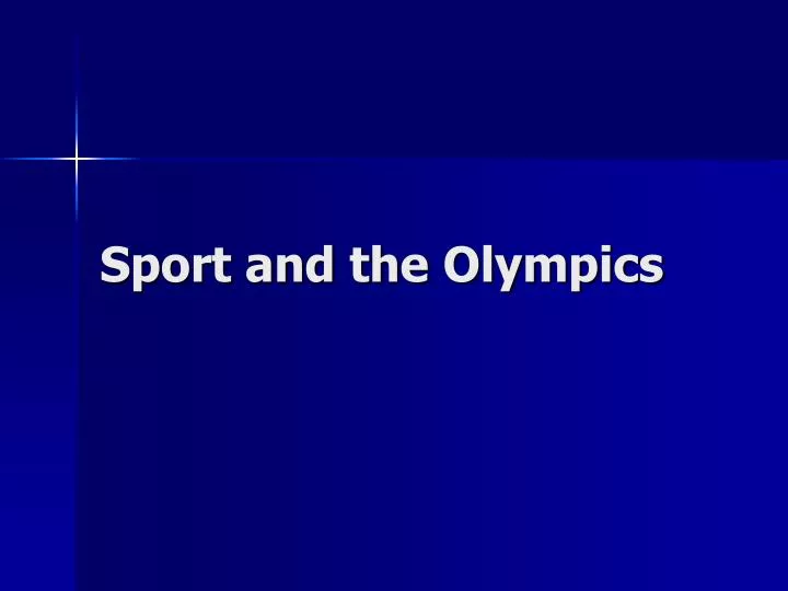 sport and the olympics n.