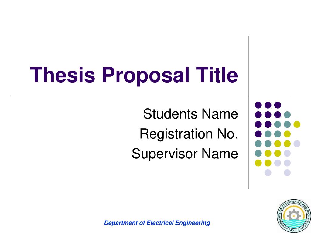 PPT Thesis Proposal Title PowerPoint Presentation Free Download ID 973014