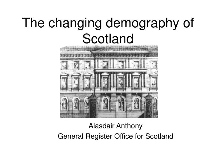 the changing demography of scotland n.