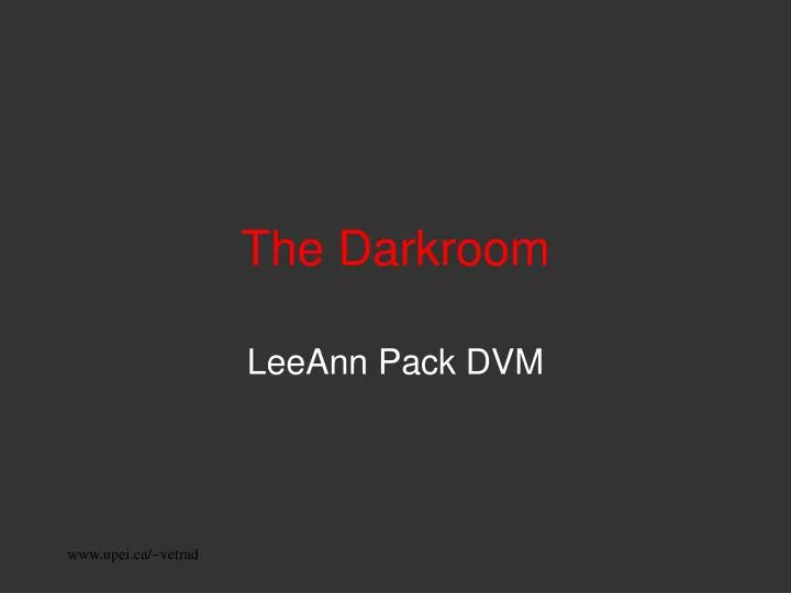 PPT The Darkroom PowerPoint Presentation, free download ID973494