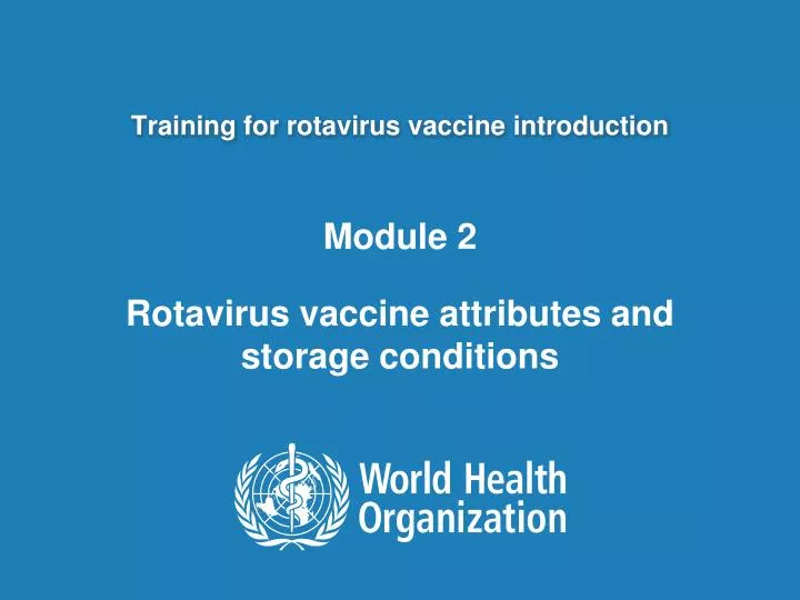 training for rotavirus vaccine introduction n.