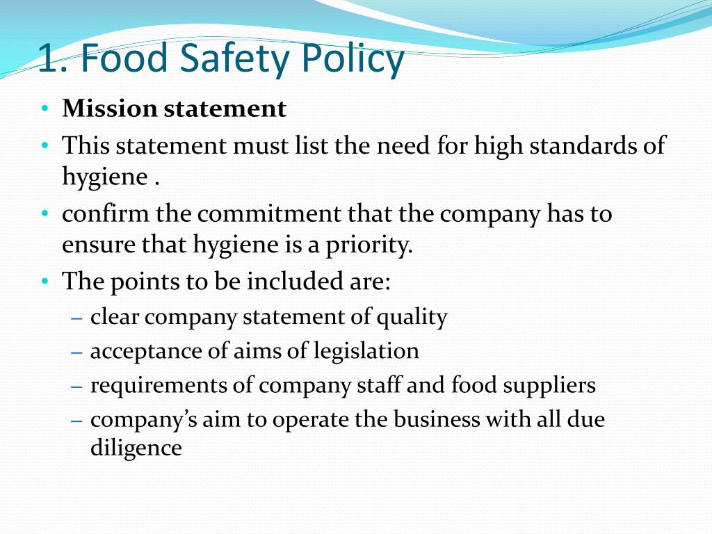 Food Safety Mission Statement Examples Food Safety Mission Statement Examples