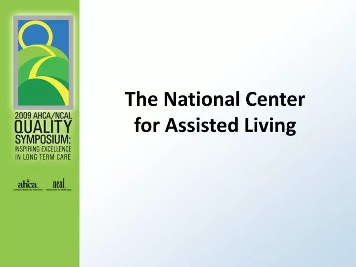 the national center for assisted living n.