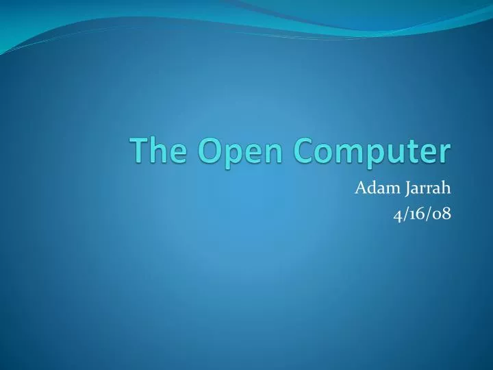 the open computer n.