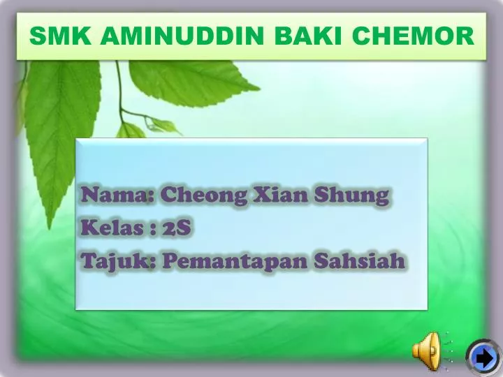 Smk aminuddin baki chemor