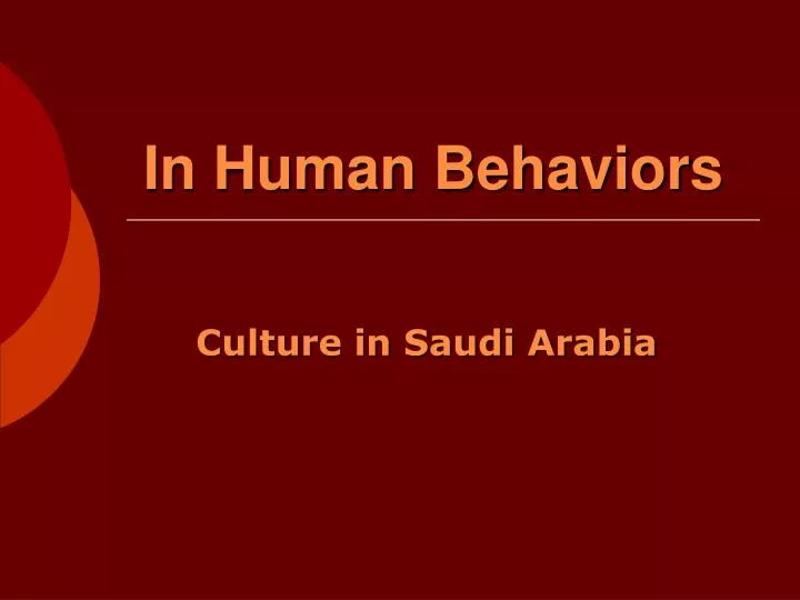 in human behaviors n.