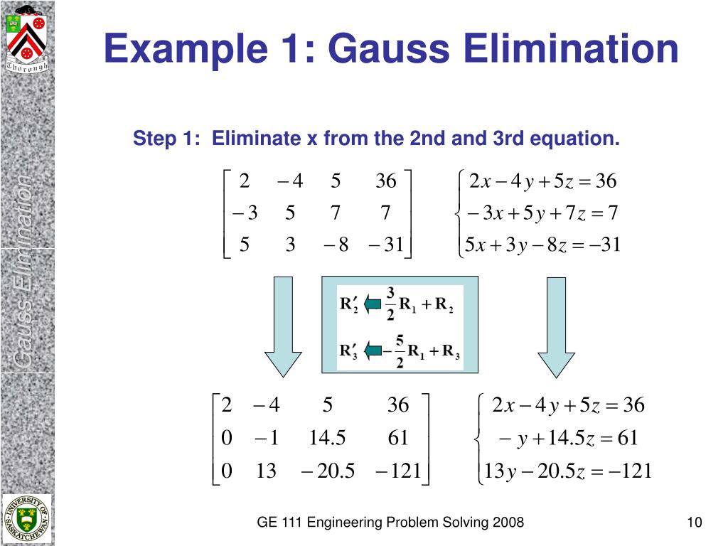 gauss elimination method example 4x4