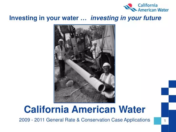 PPT - Investing in your water … investing in your future PowerPoint