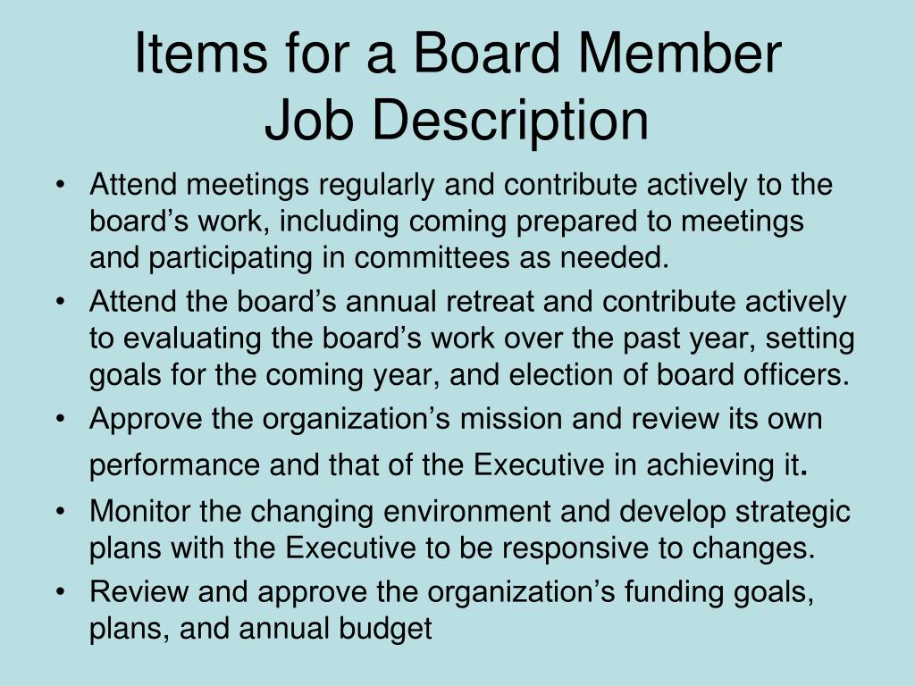 PPT Basic Responsibilities of Nonprofit Boards PowerPoint Presentation ID975676