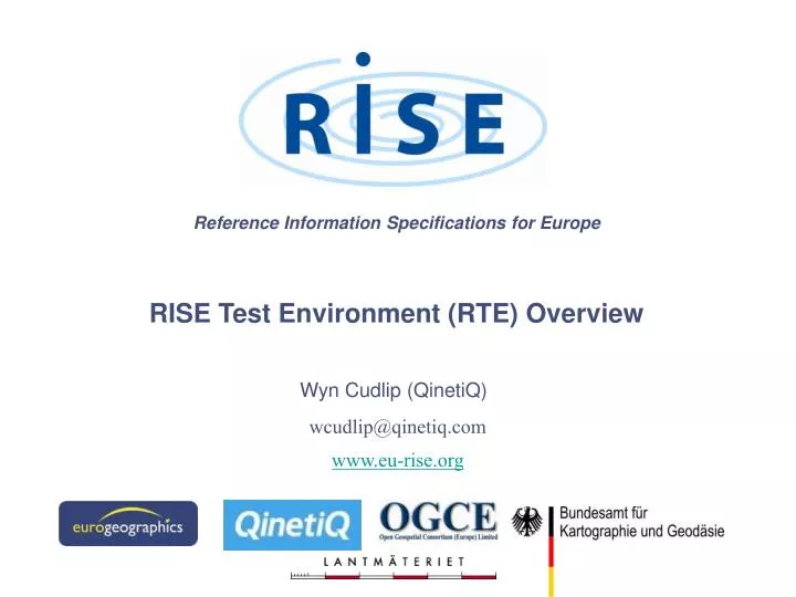 reference information specifications for europe rise test environment rte overview n.
