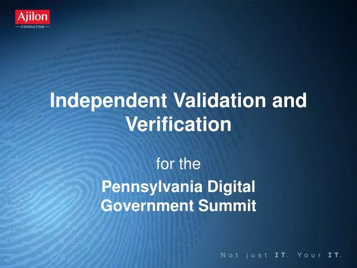 PPT - Independent Validation And Verification PowerPoint Presentation ...