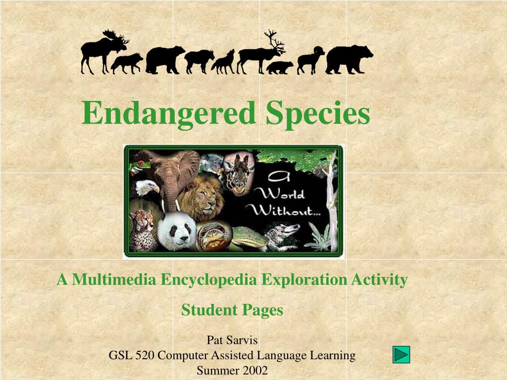 make a presentation about local endangered animals and plants