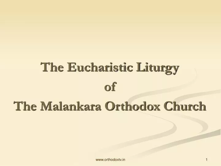 the eucharistic liturgy of the malankara orthodox church n.
