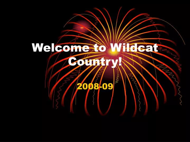 welcome to wildcat country n.