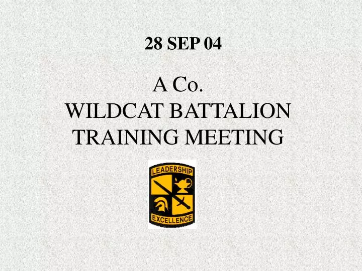 a co wildcat battalion training meeting n.