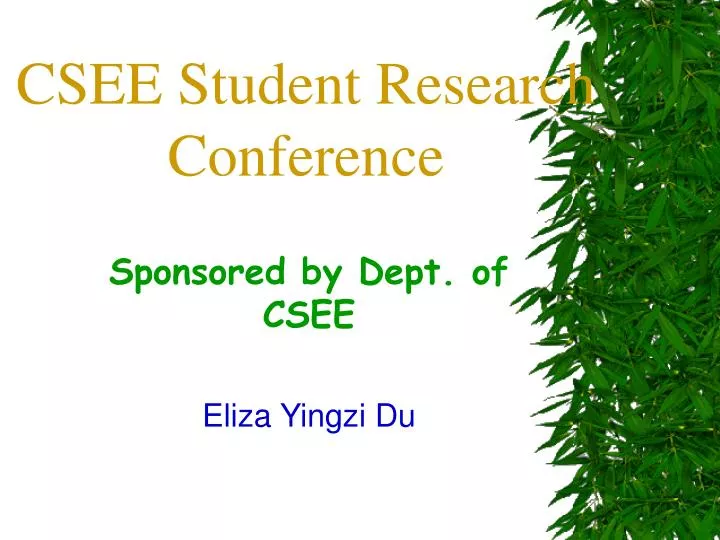 csee student research conference n.