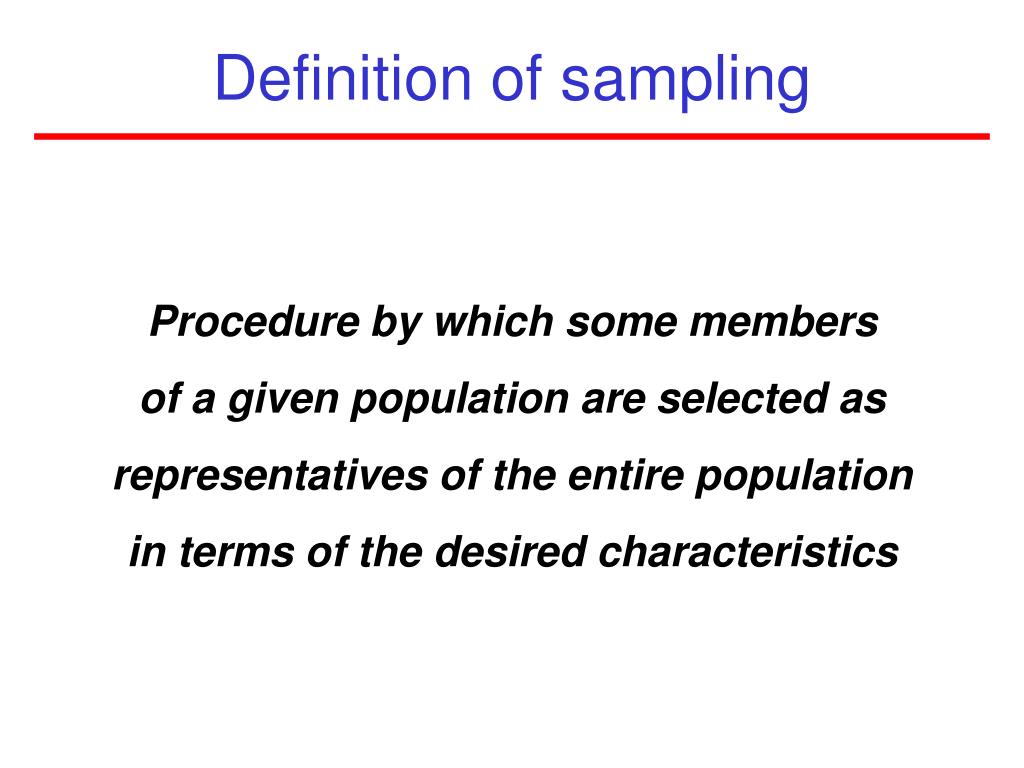 Sampling meaning