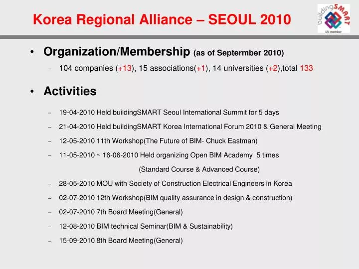 korea regional alliance seoul 2010 n.
