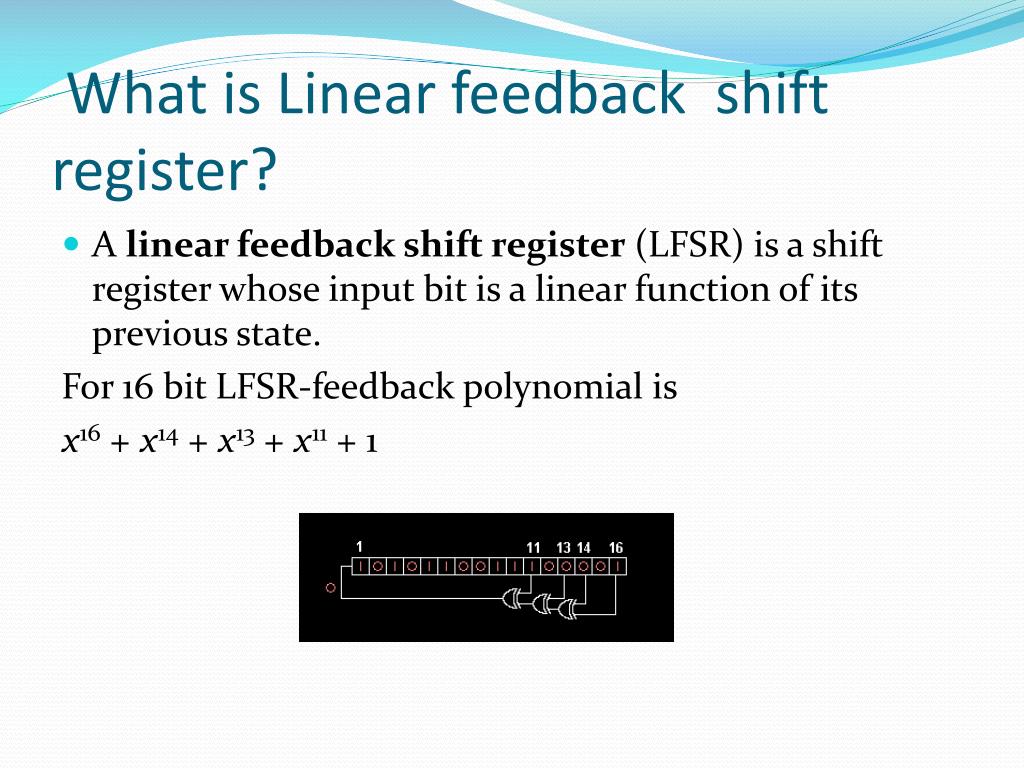 linear feedback shift register tutorial