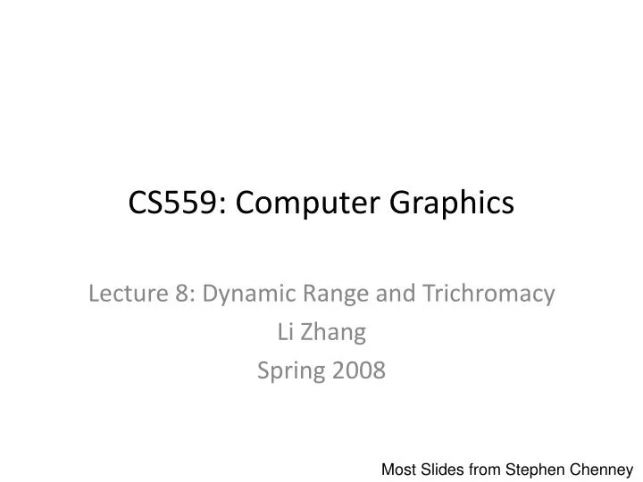 cs559 computer graphics n.