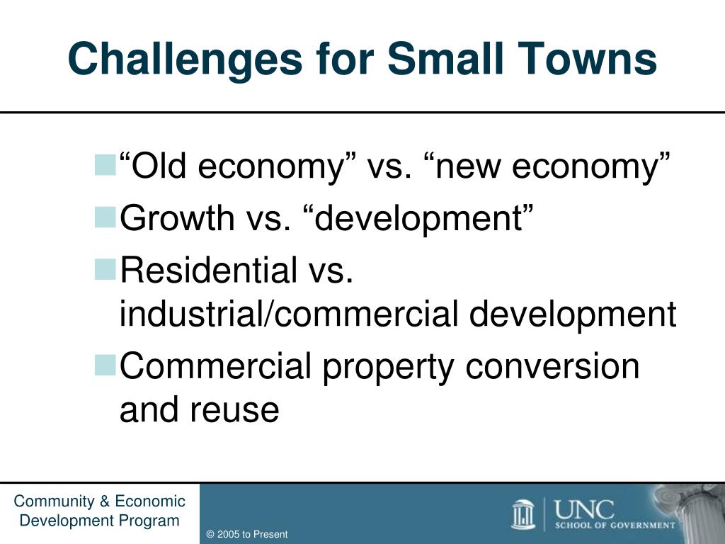 economic development plans for small towns
