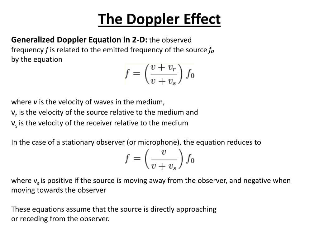 doppler effect formula doppler effect formula