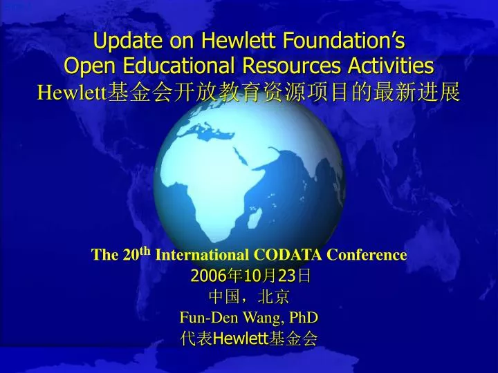 PPT Update on Hewlett Foundation’s Open Educational Resources