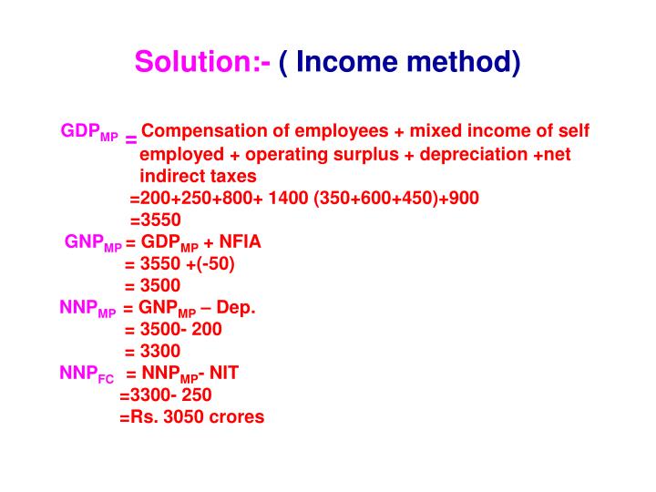 National Income Using Income Method PPT - NATIONAL INCOME ACCOUNTING PowerPoint Presentation - ID:981939