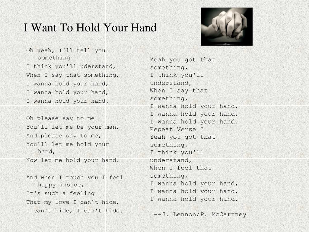 i want to hold your hand – Inglês Winner