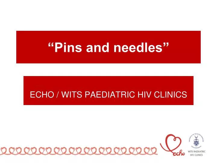 pins and needles n.