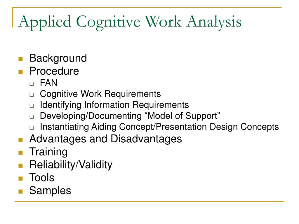 Cognitive Psychology Advantages And Disadvantages