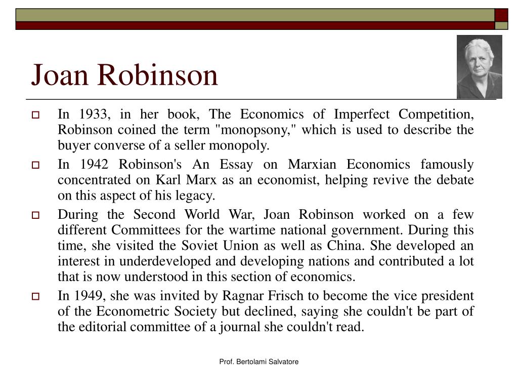 essay on marxian economics robinson