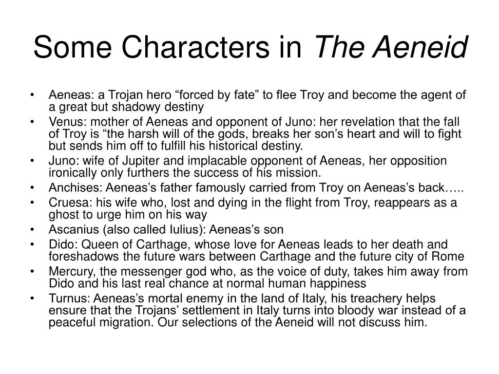 Aeneid Character Analysis