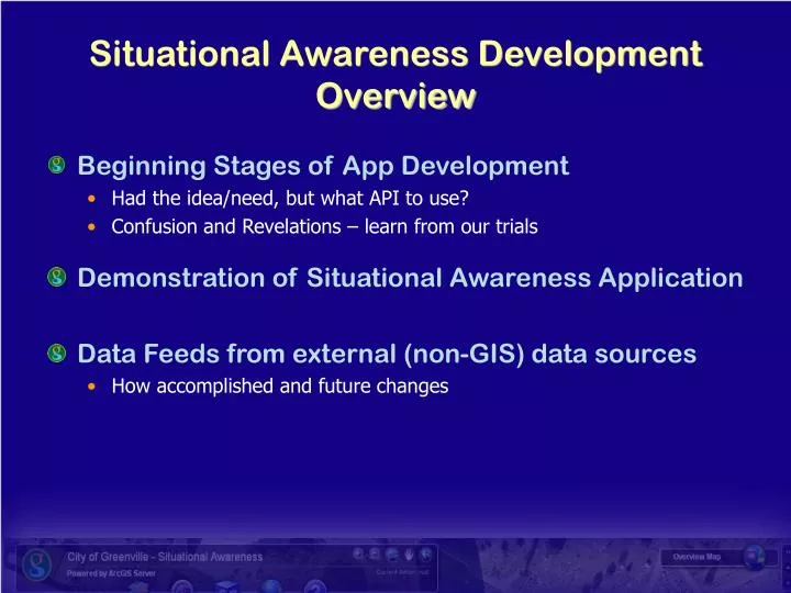 situational awareness development overview n.