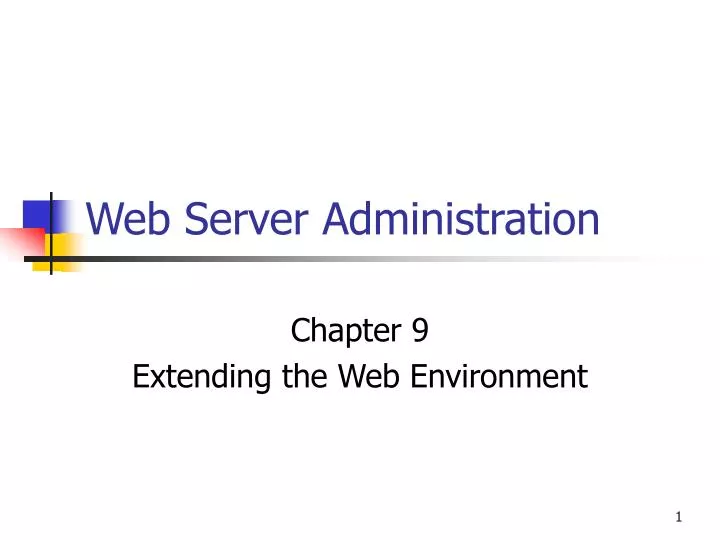 web server administration n.