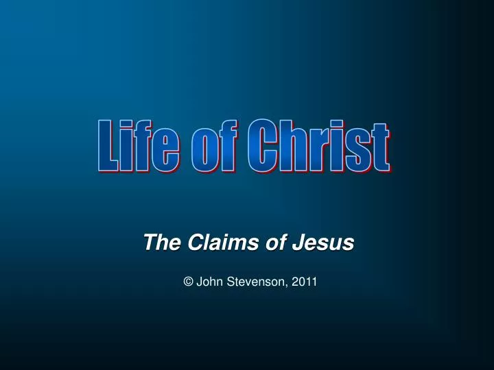 the claims of jesus n.