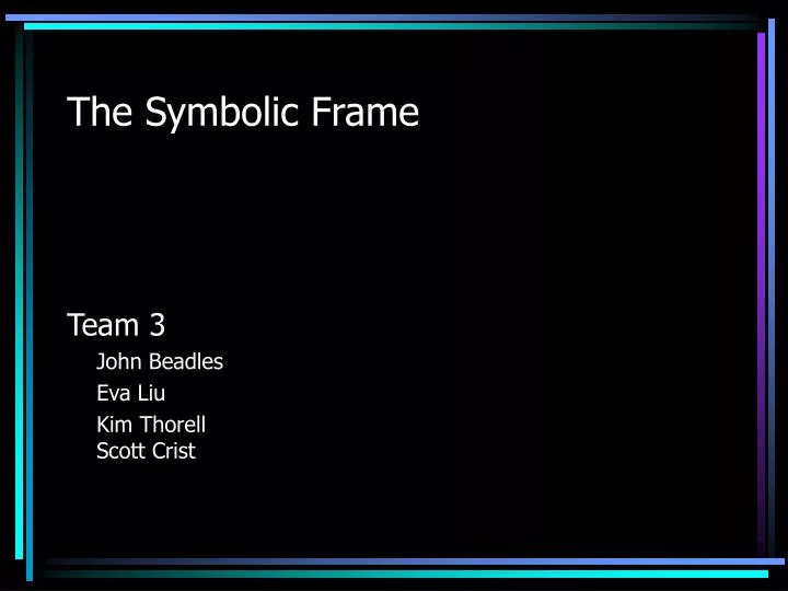 the symbolic frame n.
