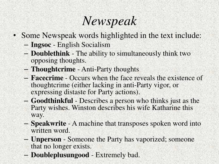 1984 importance language newspeak doublethink and affects 1984 importance language newspeak doublethink and affects