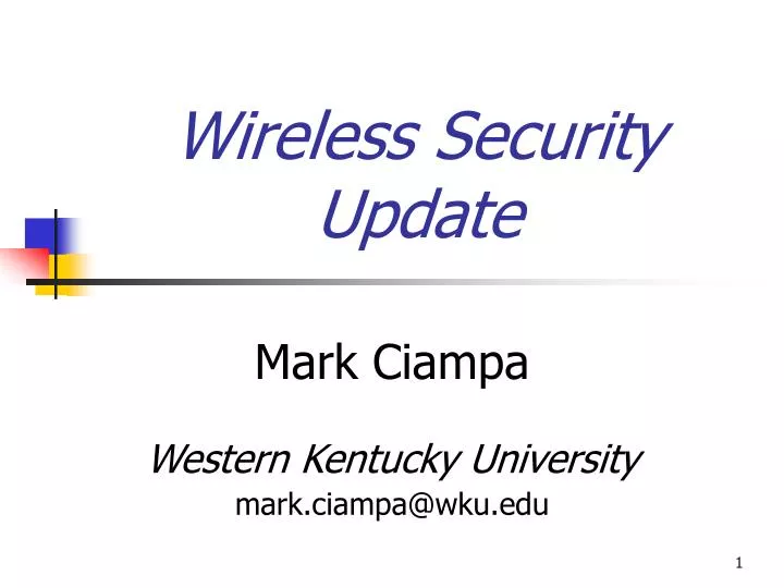 wireless security update n.