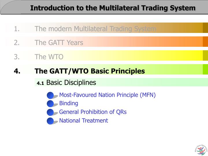 Introduction of multilateral trading system