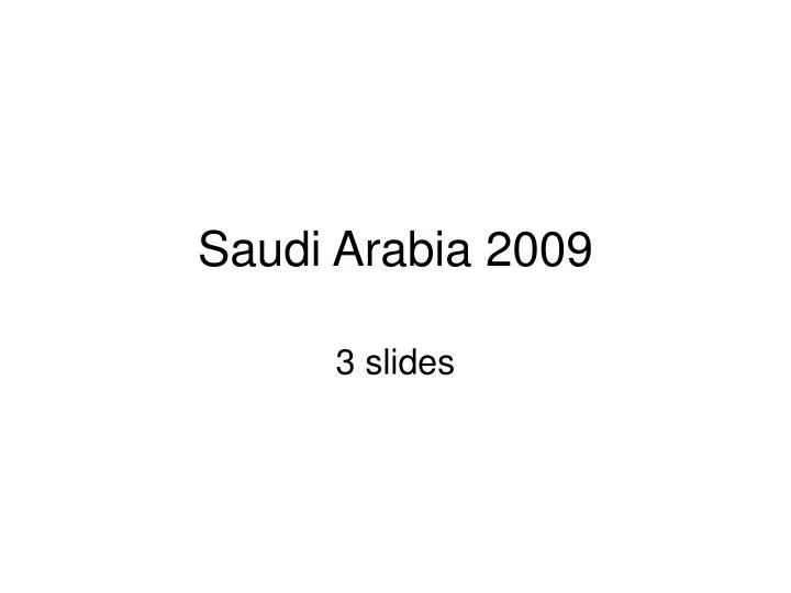 saudi arabia 2009 n.
