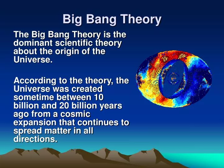 research questions about the big bang theory