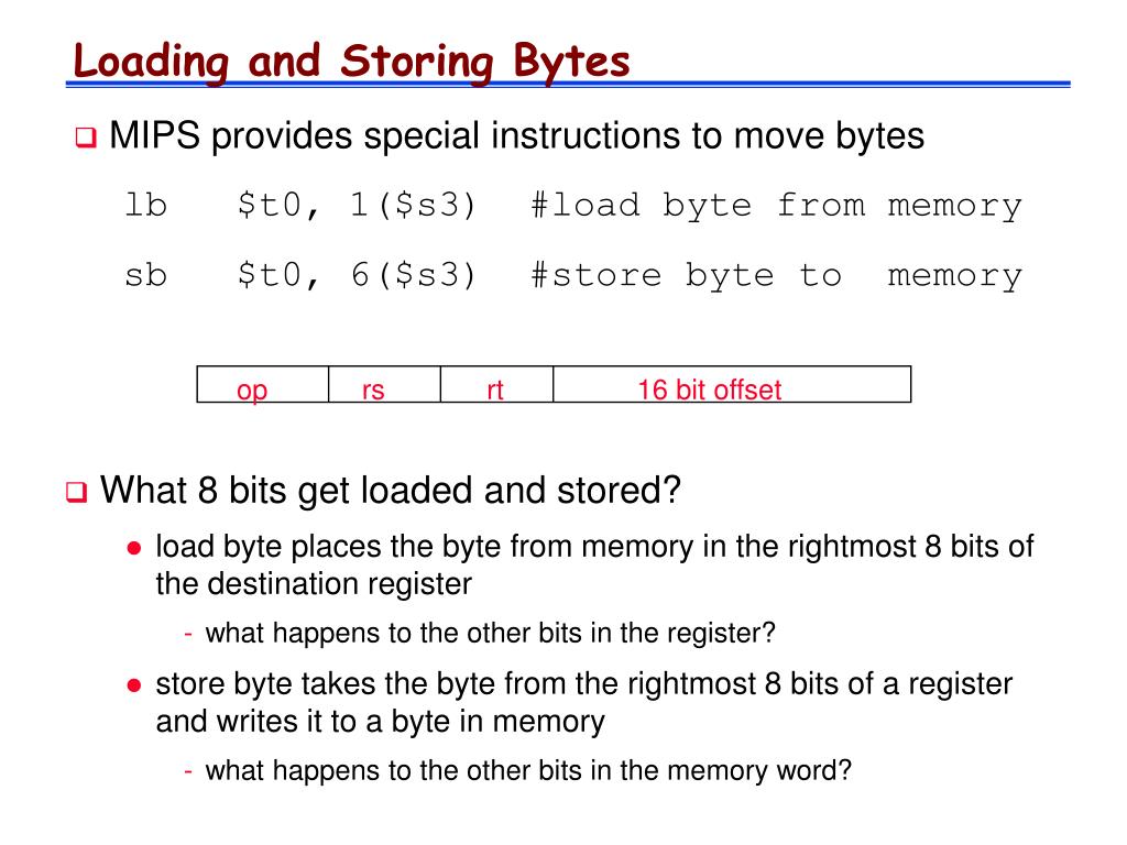 PPT The MIPS 32 PowerPoint Presentation, free download ID987858