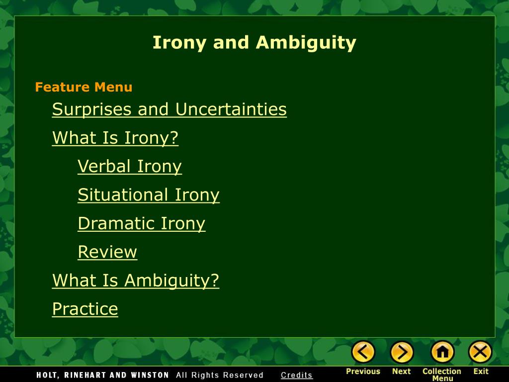 ppt - irony and ambiguity powerpoint presentation - id:988995