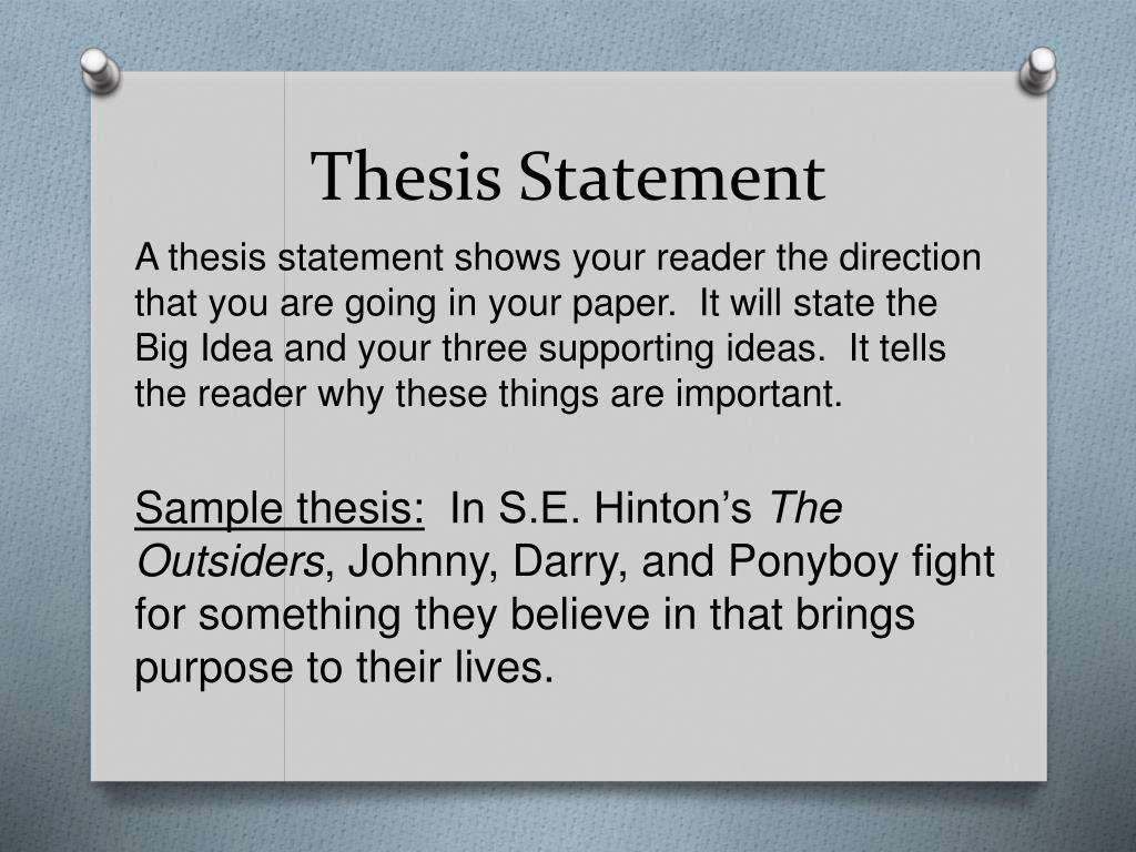 thesis statement expository essay