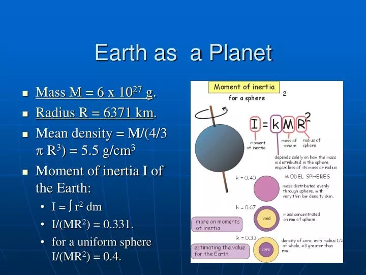 earth as a planet n.
