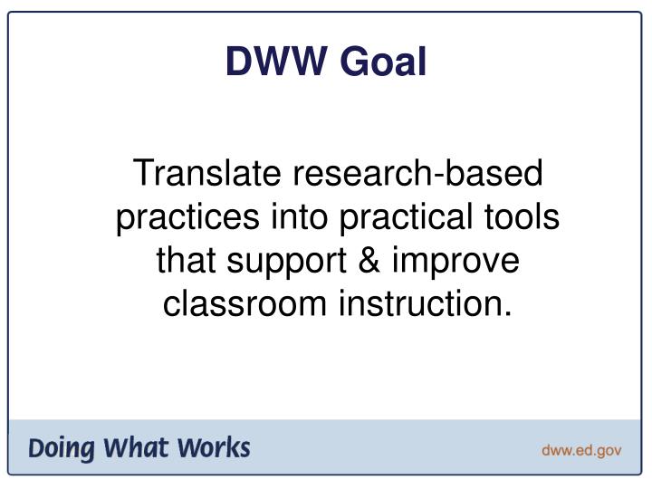 ppt u s department of education doing what works website doing what works website