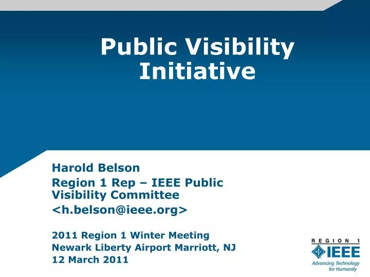 public visibility initiative n.