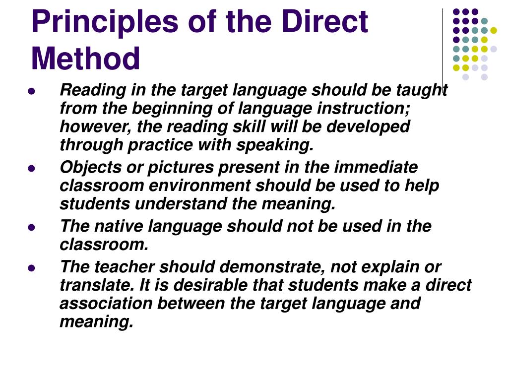 essay about direct method
