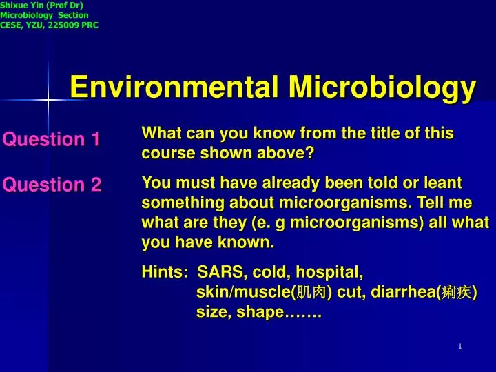 research about environmental microbiology